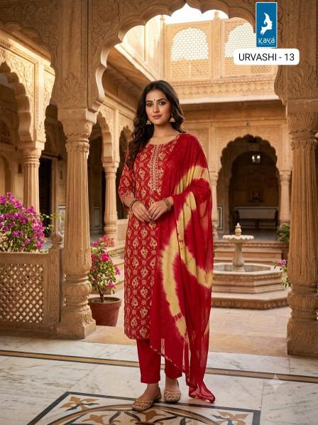 Kaya urvashi 3pcs baanvi kurtis wholesale